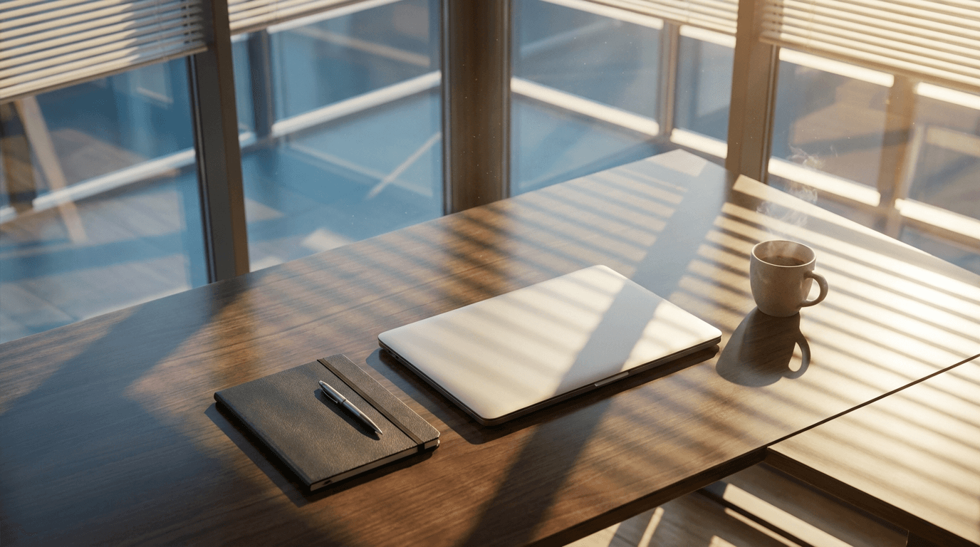 Professional investor reviewing real estate investment documents at a desk with a view of Spartanburg residential properties